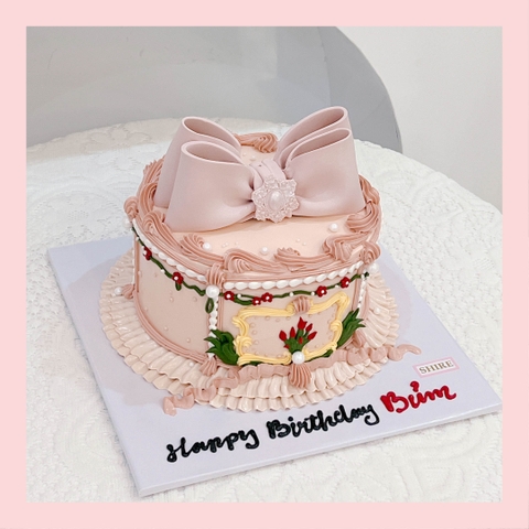 Bánh kem tạo hình nơ 3D xinh xắn cho nữ - Bánh kem fondant