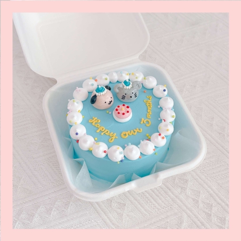 Mini Bento bắt kem 3D - Bánh kem bơ mini hộp bã mía