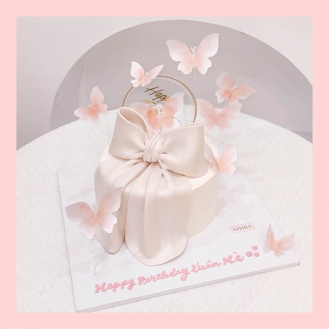 Bánh kem tạo hình nơ 3D xinh xắn cho nữ - Bánh kem fondant
