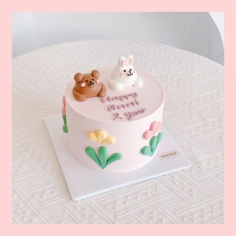 Bánh bơm thú hình con thỏ/con nhím/con cừu/capybara 3D dễ thương - Bánh sinh nhật trẻ em