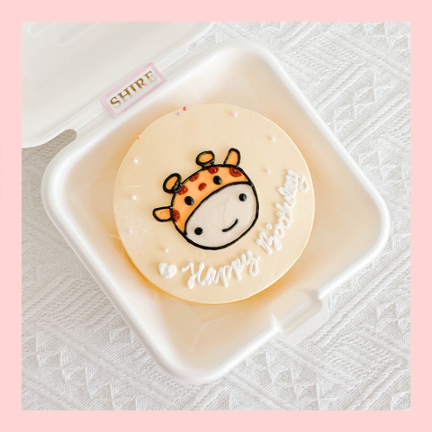 Mini Bento hình động vật dễ thương - Bánh kem bơ mini hộp bã mía