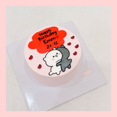 Bánh vẽ hình các con vật dễ thương - Bánh sinh nhật trẻ em