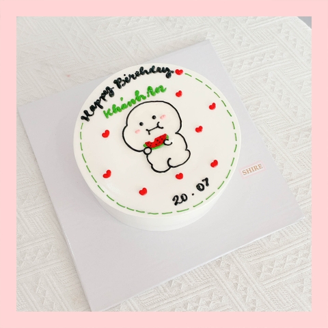 Bánh kem vẽ hình ngộ nghĩnh đáng yêu - Bánh kem sinh nhật