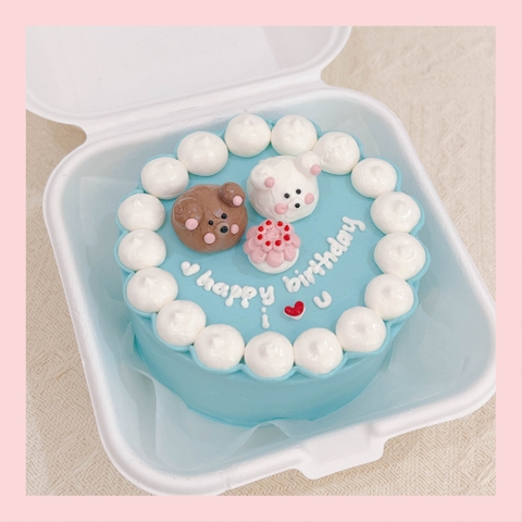 Mini Bento bắt kem 3D - Bánh kem bơ mini hộp bã mía