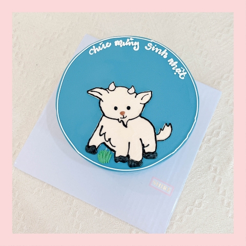 Bánh vẽ hình các con vật dễ thương - Bánh sinh nhật trẻ em