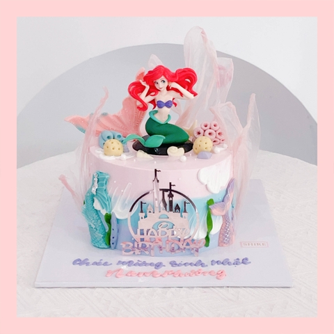 Bánh kem nàng tiên cá Ariel - Bánh sinh nhật công chúa Disney
