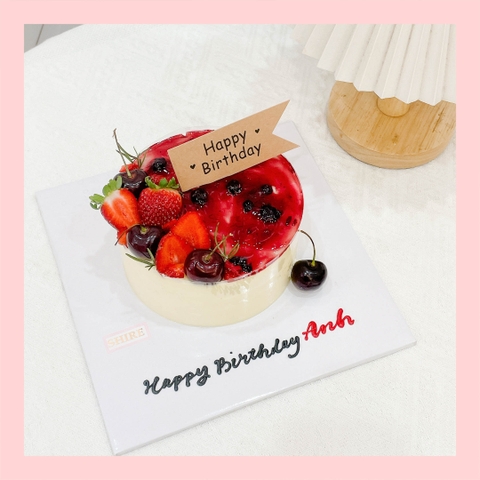 Tiramisu trang trí trái cây - Bánh kem tiramisu dạng ổ