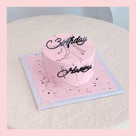 Bánh kem tone hồng đen - Bánh kem sinh nhật