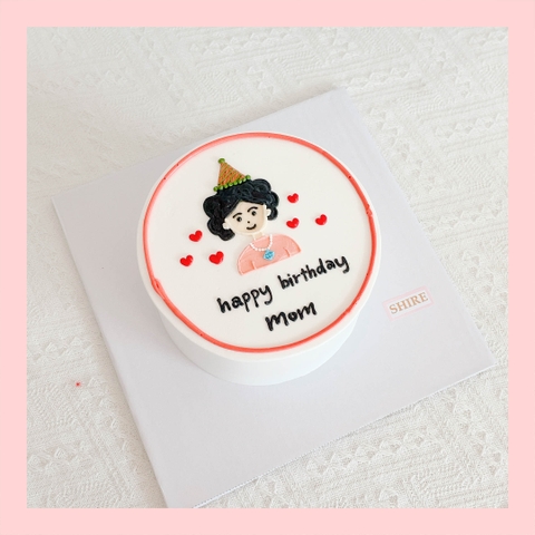 Bánh kem vẽ người nữ - Bánh kem sinh nhật cho nữ