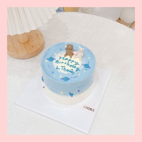 Bánh mini bơm thú 3D- Bánh kem bơ mini 10-12cm