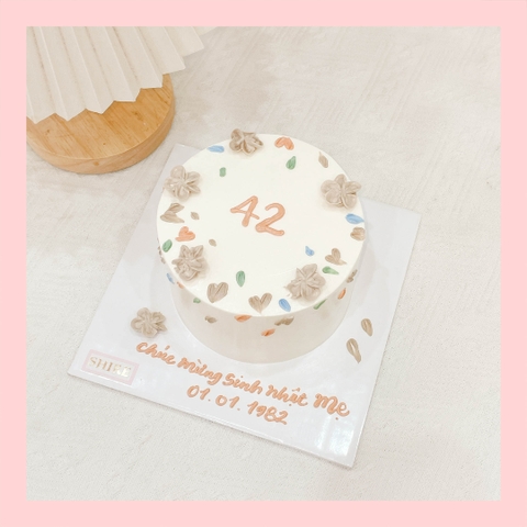 Bánh mini vẽ hoa - Bánh kem bơ mini 10-12cm