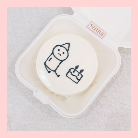 Mini Bento vẽ hình ngộ nghĩnh - Bánh kem bơ mini hộp bã mía