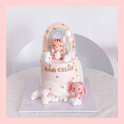 Bánh kem tạo hình con hổ/ con rồng cho bé - Bánh kem fondant