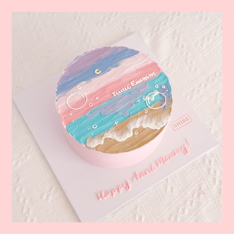 Bánh kem phong cảnh style Hàn - Bánh kem sinh nhật