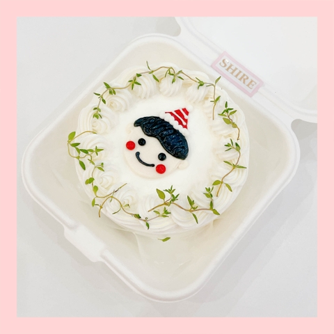 Mini Bento vẽ người - Bánh kem bơ mini hộp bã mía