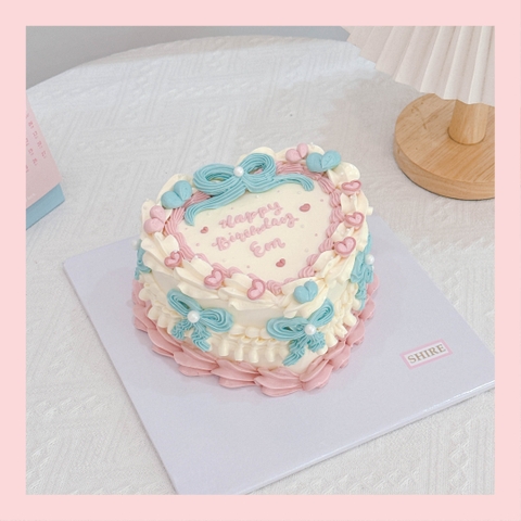 Bánh kem phong cách coquette style nữ tính - Bánh kem sinh nhật cho nữ