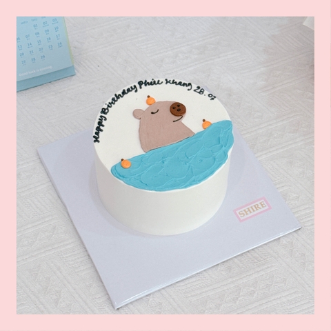 Bánh vẽ hình các con vật dễ thương - Bánh sinh nhật trẻ em