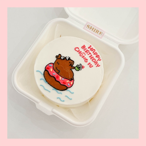 Mini Bento hình động vật dễ thương - Bánh kem bơ mini hộp bã mía