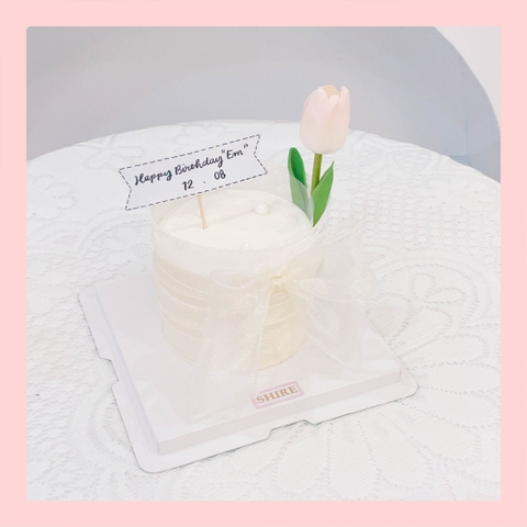 Bánh mini trang trí hoa - Bánh kem bơ mini 10-12cm