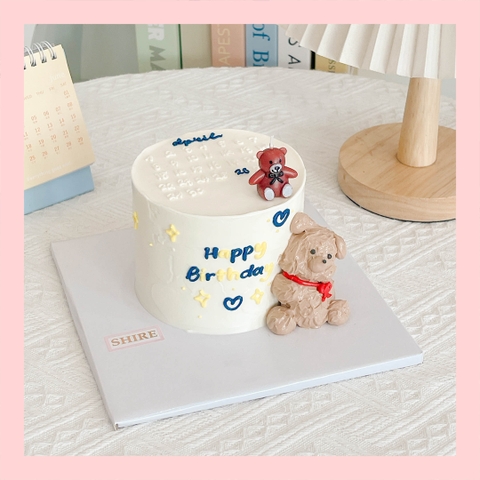 Bánh mini bơm thú 3D- Bánh kem bơ mini 10-12cm