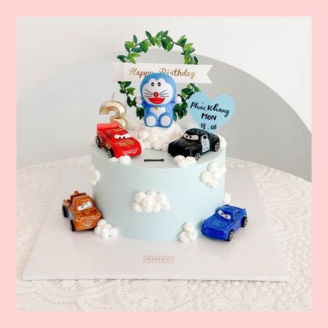Bánh kem thế giới xe hơi - Bánh sinh nhật bé trai