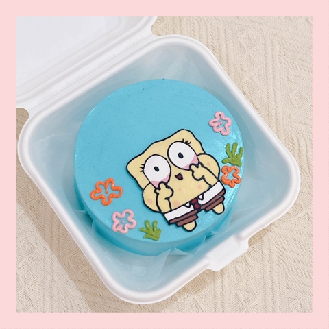 Mini Bento vẽ hình hoạt hình đáng yêu - Bánh kem sữa mini hộp bã mía