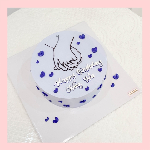 Bánh vẽ hình cặp đôi - Bánh kem sinh nhật