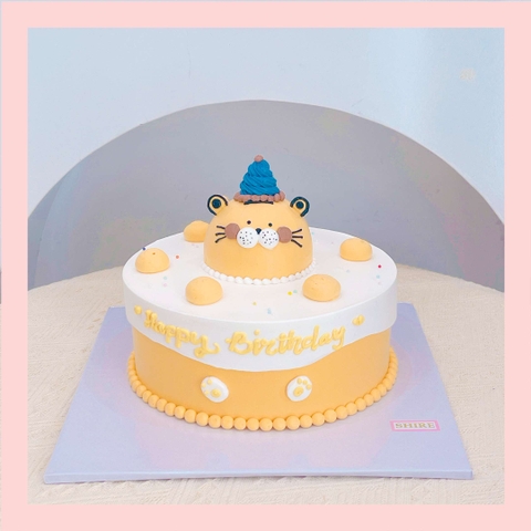 Bánh bơm thú hình con heo/con ếch/con gà/con cọp 3D dễ thương - Bánh sinh nhật trẻ em