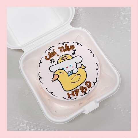 Mini Bento vẽ hình hoạt hình đáng yêu - Bánh kem sữa mini hộp bã mía