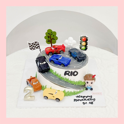 Bánh kem thế giới xe hơi - Bánh sinh nhật bé trai