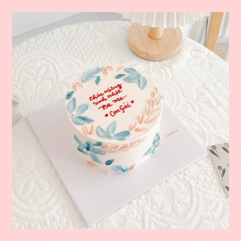 Bánh kem vẽ hoa nhí kiểu Hàn - Bánh kem sinh nhật