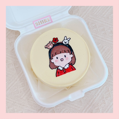 Mini Bento vẽ hình hoạt hình đáng yêu - Bánh kem sữa mini hộp bã mía