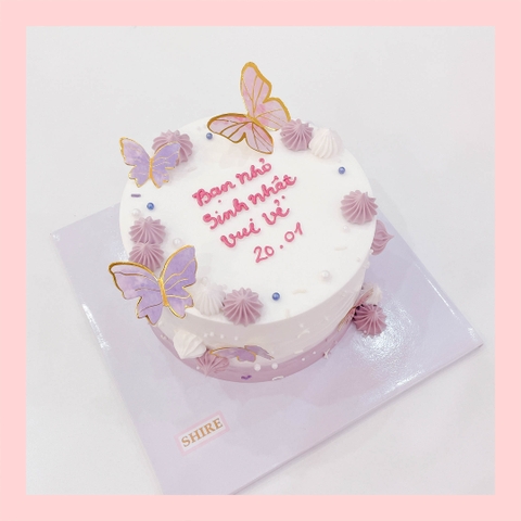 Bánh kem trang trí bướm - Bánh kem sinh nhật cho nữ