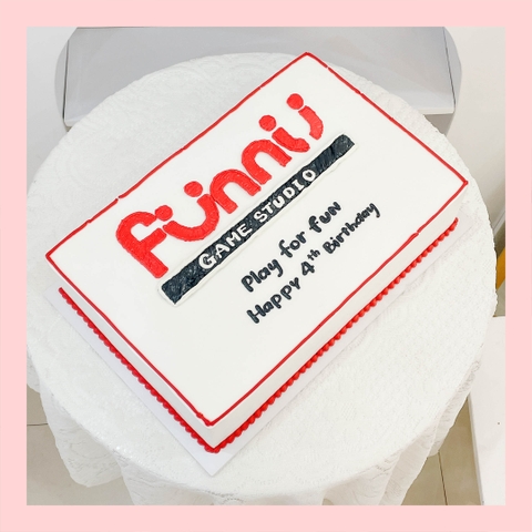 Bánh kem 1 tầng theo logo doanh nghiệp/công ty