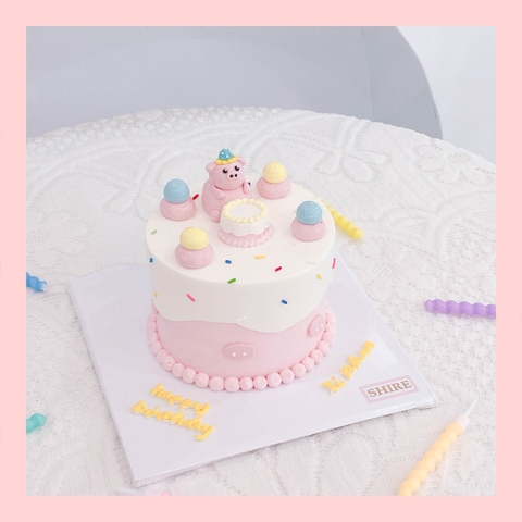 Bánh mini bơm thú 3D- Bánh kem bơ mini 10-12cm