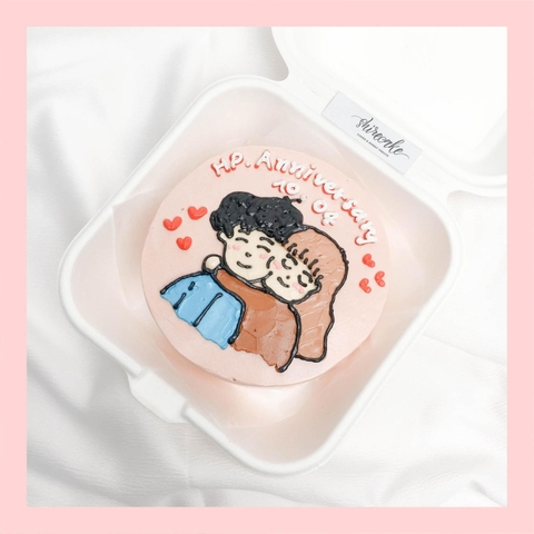 Mini Bento cặp đôi - Bánh kem bơ mini hộp bã mía