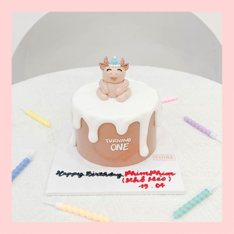 Bánh mini bơm thú 3D- Bánh kem bơ mini 10-12cm