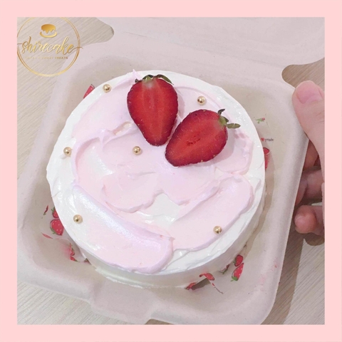 Mini Bento dâu tây - Bánh kem bơ mini hộp bã mía