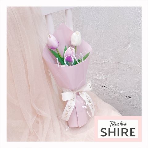 Hoa tulip PU dạng bó