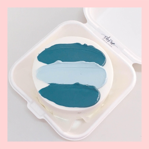 Mini Bento tone màu xanh dương - Bánh kem bơ mini hộp bã mía