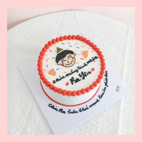 Bánh kem vẽ người nam - Bánh kem sinh nhật cho nam