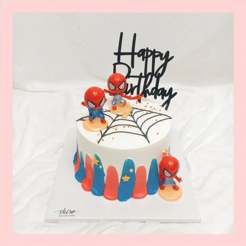 Bánh mini trang trí đồ chơi thú cute cho bé trai  - Bánh kem bơ mini 10-12cm