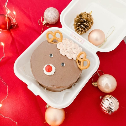 Mini Bento Giáng Sinh 2023 - Bánh kem bơ mini bento hộp bã mía