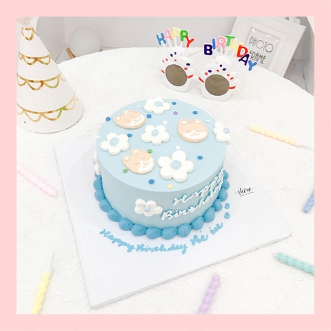 Bánh vẽ hình con chó dễ thương - Bánh sinh nhật trẻ em