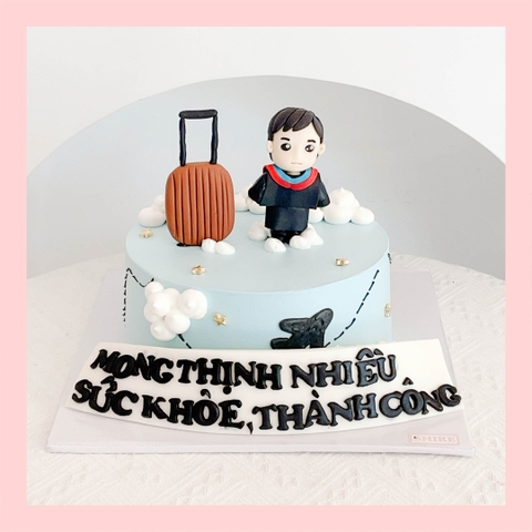 Bánh kem tạo hình em bé trai 3D xinh xắn cho bé trai - Bánh kem fondant