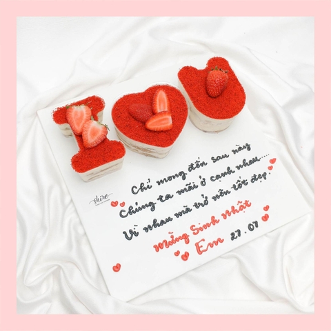 Tiramisu phủ redvelvet  - Bánh kem tiramisu dạng ổ