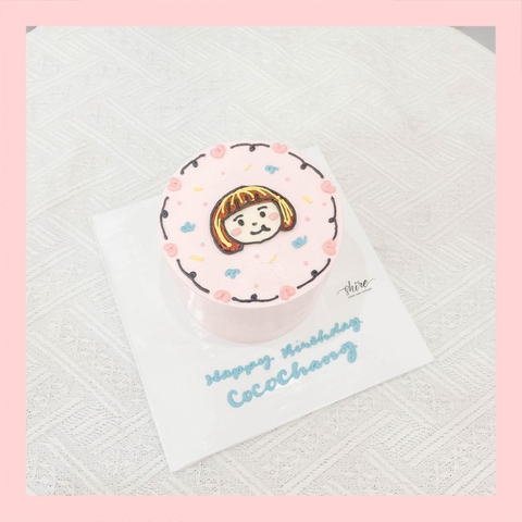 Bánh mini vẽ người - Bánh kem bơ mini 10-12cm