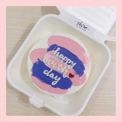 Mini Bento tone màu mix - Bánh kem bơ mini hộp bã mía