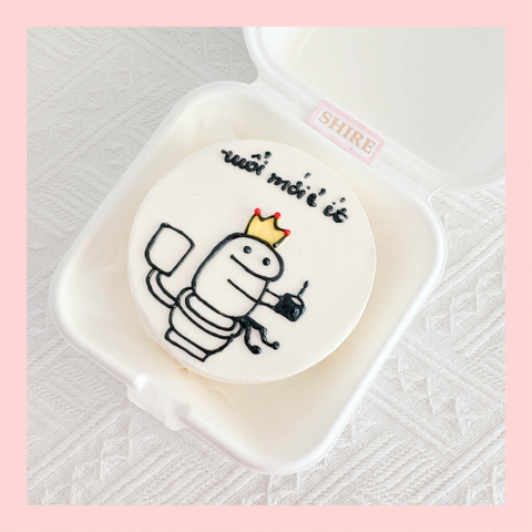 Mini Bento vẽ hình ngộ nghĩnh - Bánh kem bơ mini hộp bã mía