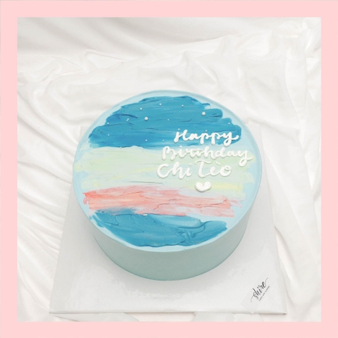 Bánh kem phong cảnh style Hàn - Bánh kem sinh nhật